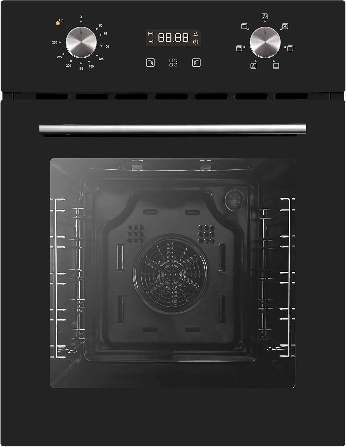 PKM inbouw ovenset, ovenbreedte 45 cm, keramische kookplaat, heteluchtoven, timer