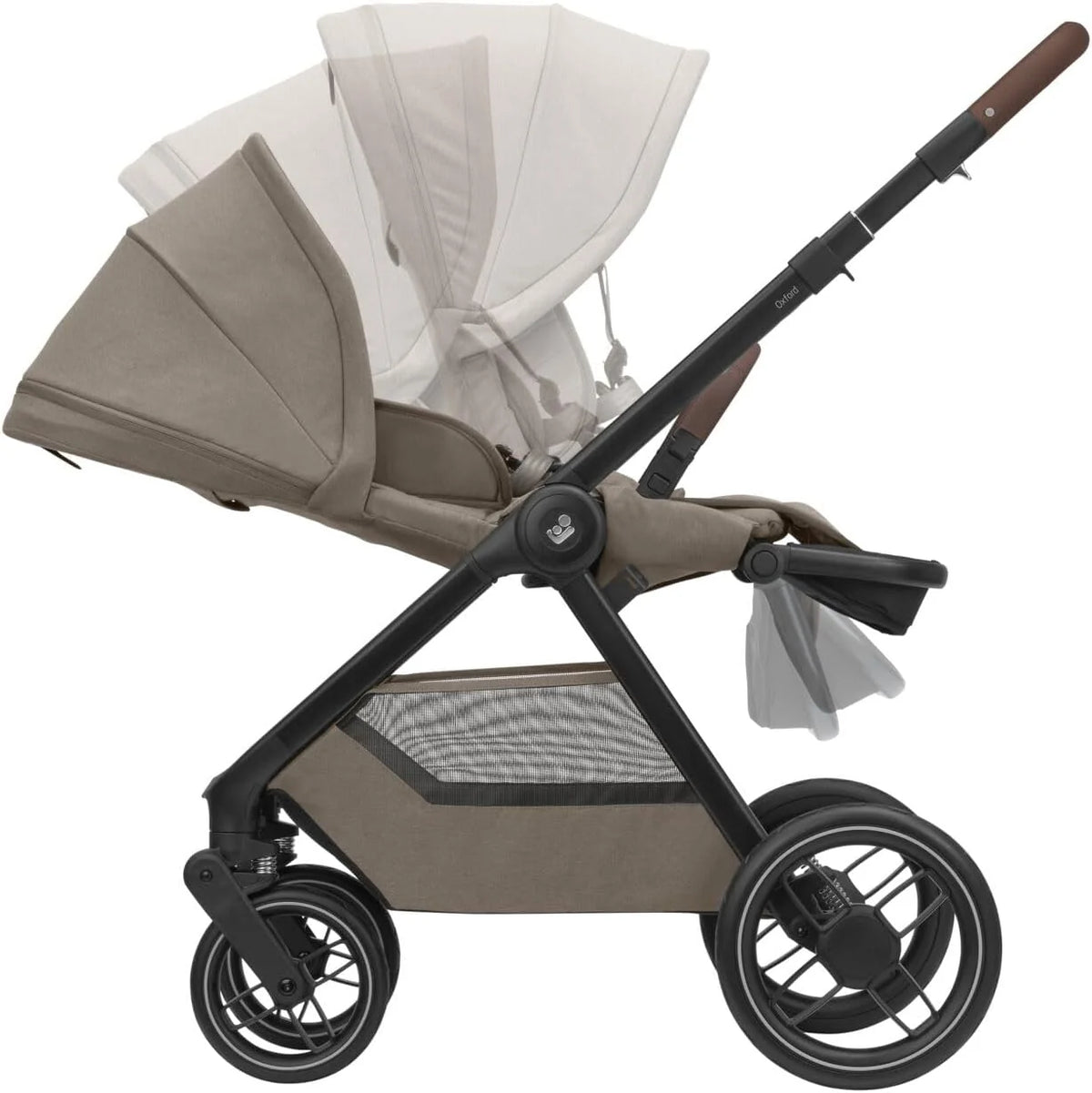 Wózek spacerowy Maxi-Cosi Oxford, 0-4 lata, 0-22 kg, Kompaktowe składanie, Przestronne siedzisko, Ergonomiczne odchylenie, Zawieszenie najnowszej generacji, 3 pozycje odchylenia, Duży kosz 10 kg, Twillic Truffle