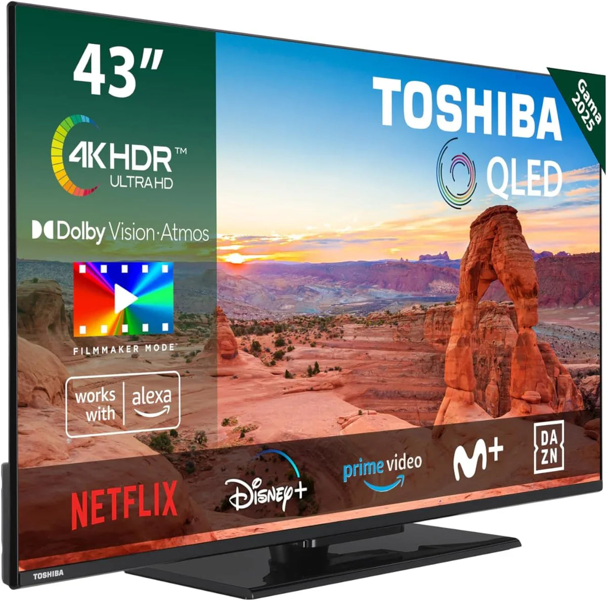 Telewizor Toshiba 40LV3563DG 40" Full HD (1920 x 1080) HDR Smart TV z centralną podstawą, kompatybilny z Alexą, Wi-Fi