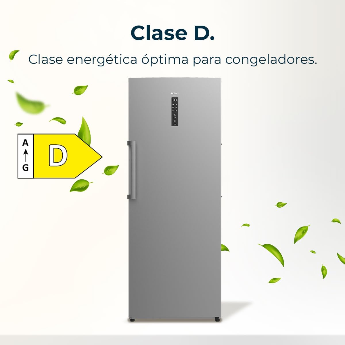 Zamrażarka pionowa Cecotec Bolero CoolMarket UF 380 inox 380L, 1950 W, silnik Inverter Plus, niskie zużycie energii, całkowity brak szronu, drzwiczki wystawowe, możliwość przekształcenia w lodówkę, wieloprzepływowy przepływ powietrza