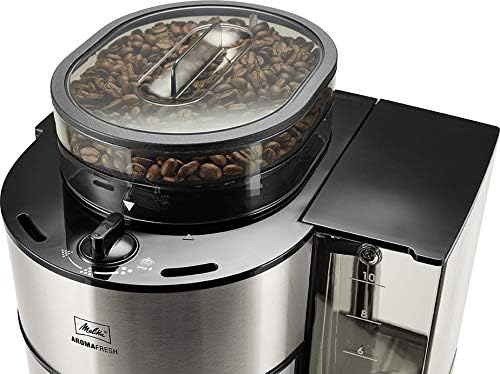 Melitta AromaFresh - Ekspres przelewowy - ze szklanym dzbankiem - wbudowanym młynkiem - funkcją timera - 10 filiżanek - Czysta czerń