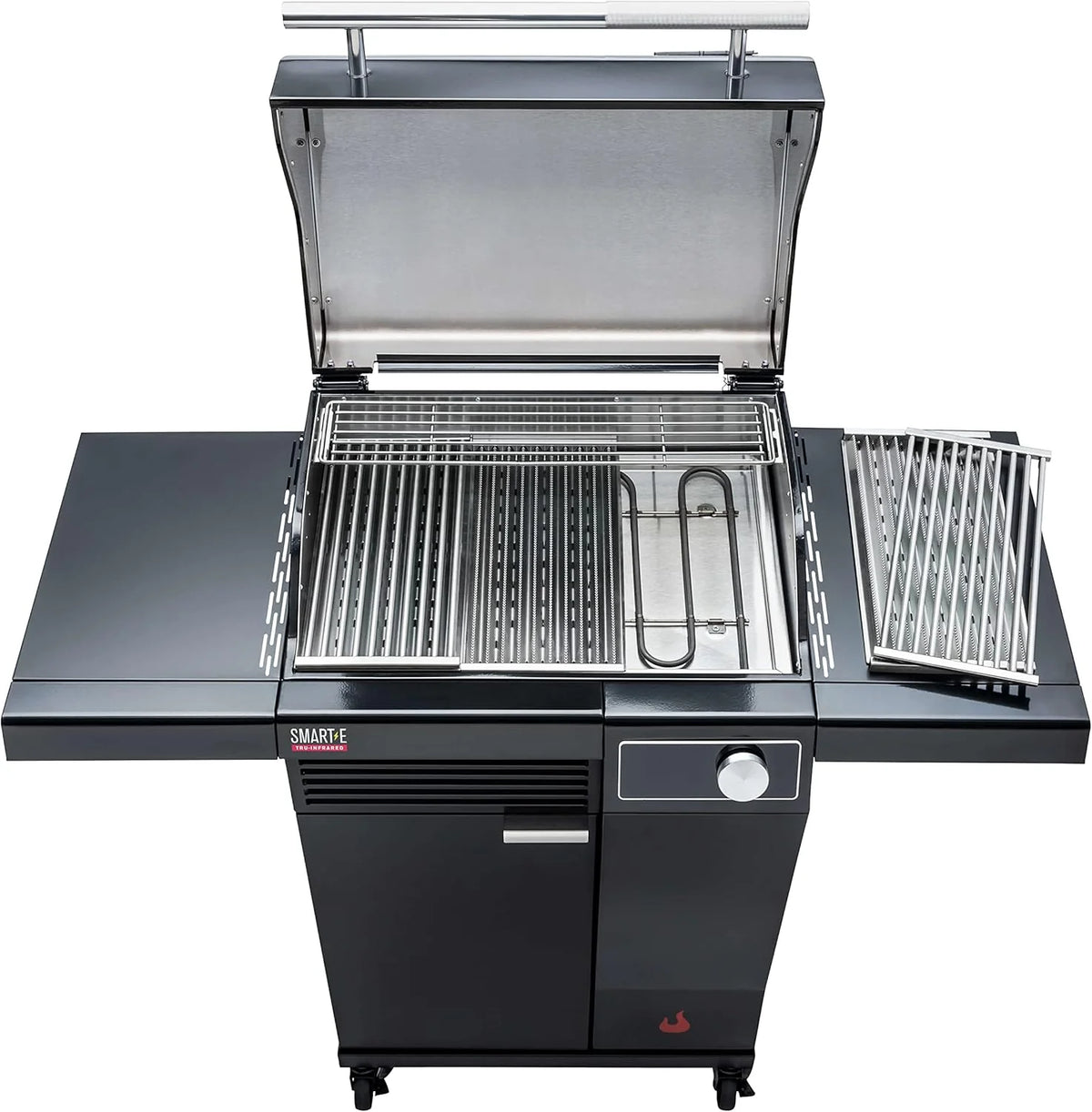 Char-Broil SMART-E elektrische grill – Grill met E-POWER-technologie (90–370 °C), nauwkeurige temperatuurregeling en reinigingsfunctie – ideaal voor grillen in de buitenlucht, in de tuin en op het terras.