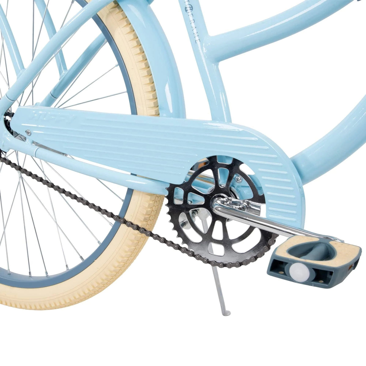 Klasyczny rower typu cruiser Huffy Nel Lusso z 2025 roku z ramą Perfect Fit, damski, jasnoniebieski, 26 cali