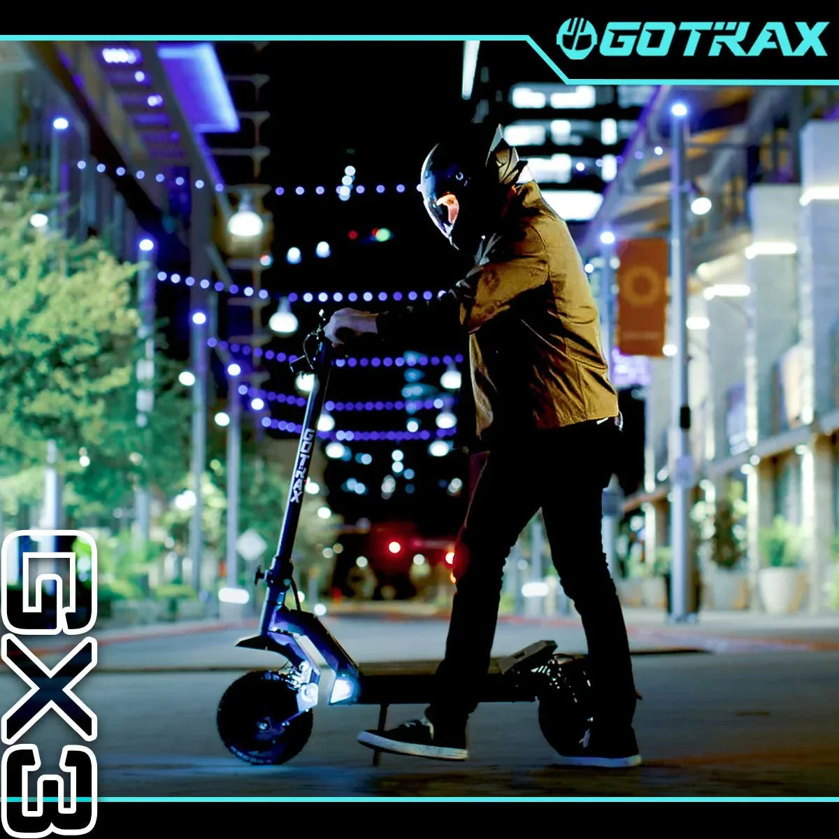 Gotrax GX3 elektrische offroadscooter uit 2026 – krachtige dubbele motoren, topsnelheid 64 km/u, offroadbanden