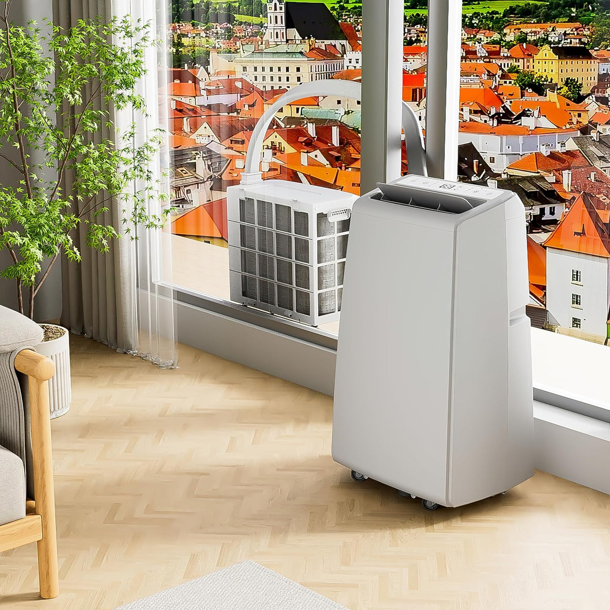 Mobilny klimatyzator typu split z Wi-Fi, 12 000 BTU