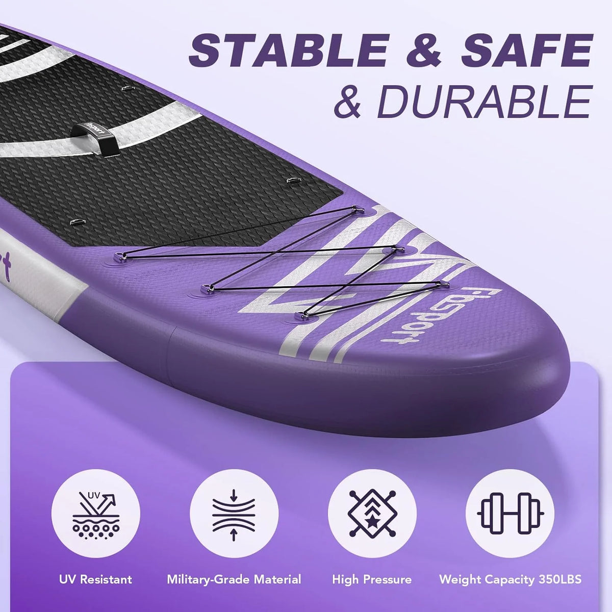 Hoogwaardig stand-up paddleboard, yogaboard met duurzame SUP-accessoires en draagtas | Brede beenpositie, golfcontrole, antislip dek, leash, peddel en pomp voor tieners en volwassenen