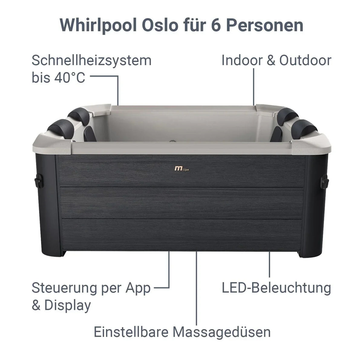 2026 Spa Whirlpool Oslo z oświetleniem LED