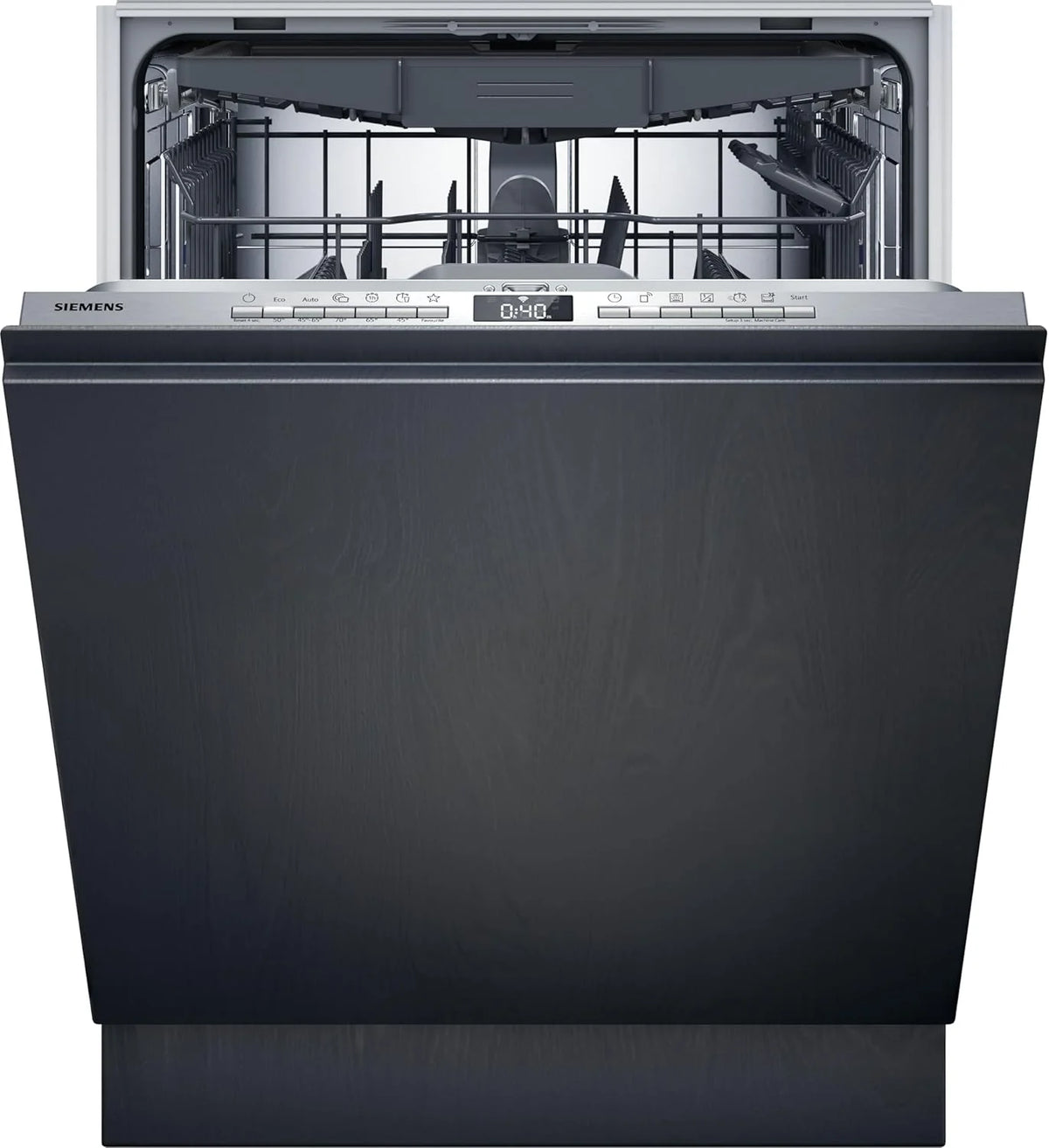 Zmywarka Siemens SN63EX06VE, iQ300 Smart, w pełni zintegrowana, 60 cm, szuflada na sztućce, bardzo cicha, varioSpeed, automatyczne otwieranie drzwi, potrójny system koszenia, infoLight, intensiveZone
