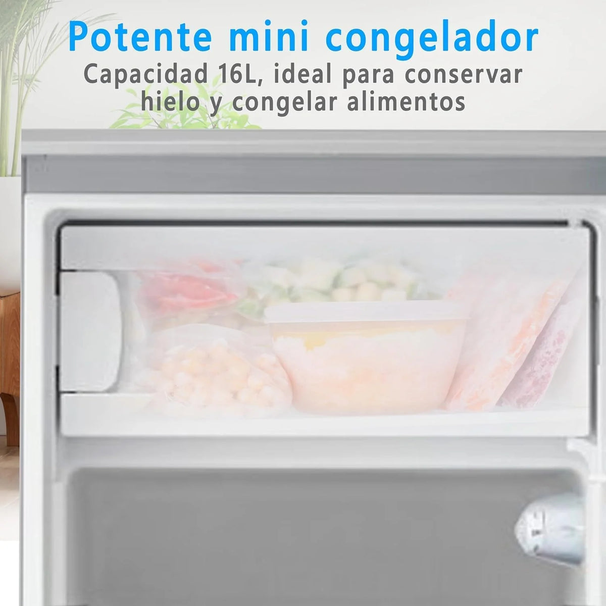 Midea Mała lodówka 113 l z zamrażarką - Mini lodówka do sypialni/przyczepy kempingowej/na kemping - Mini bar o niskim zużyciu energii - Cicha lodówka podblatowa 39 dB + zamrażarka -16º/-24º