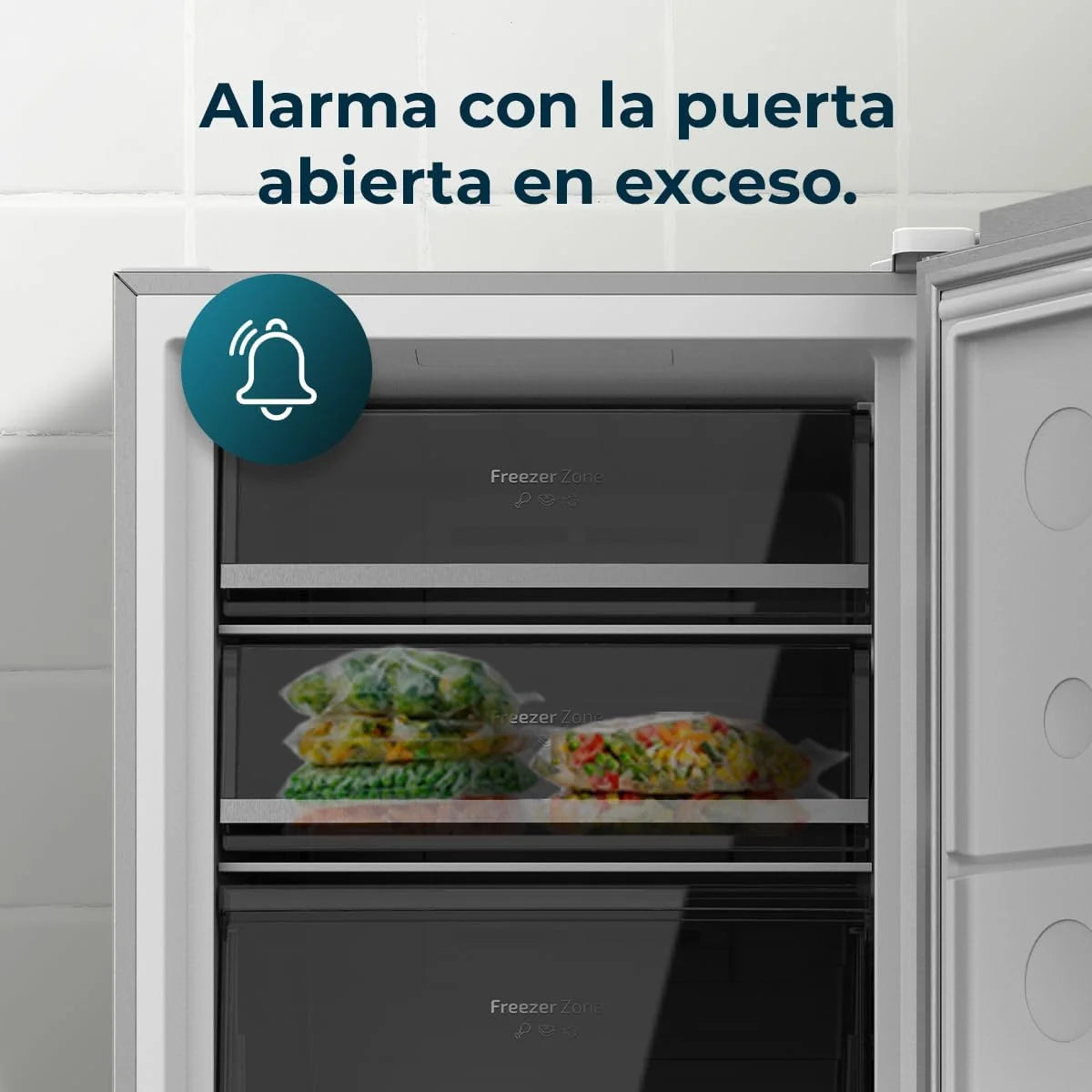Zamrażarka pionowa Cecotec Bolero CoolMarket UF 380 inox 380L, 1950 W, silnik Inverter Plus, niskie zużycie energii, całkowity brak szronu, drzwiczki wystawowe, możliwość przekształcenia w lodówkę, wieloprzepływowy przepływ powietrza