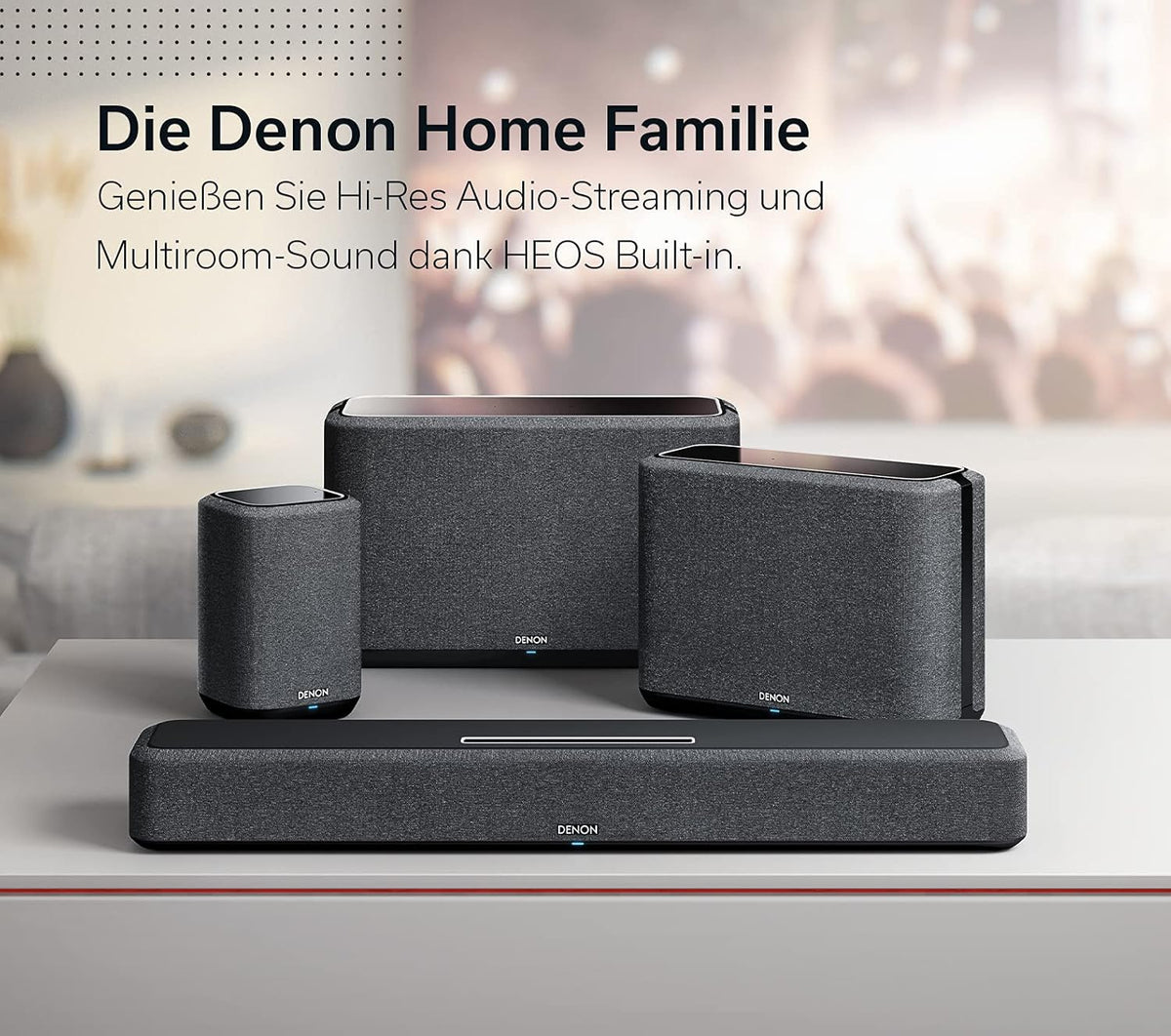 Głośnik Denon Home 150 Multiroom, głośnik HiFi z wbudowaną platformą HEOS, zintegrowaną funkcją Alexa, Wi-Fi, Bluetooth, USB, AirPlay 2, dźwiękiem Hi-Res, czarny