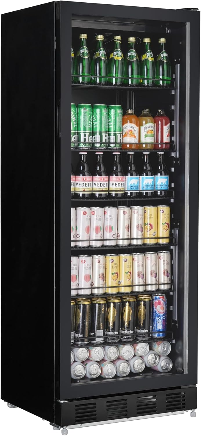 Chłodziarka do napojów METRO Professional GSC4280B, metal/szkło, 280 l, chłodzenie wymuszone, 210 W, z zamkiem, czarna