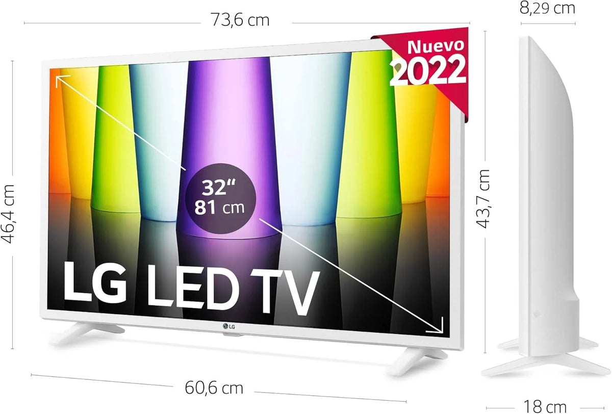 Telewizor 32LQ63806LC – Smart TV webOS22 32 cale (81 cm) FHD, wydajny procesor A5 Gen 5, zgodny z formatami HDR 10, HLG, HGiG