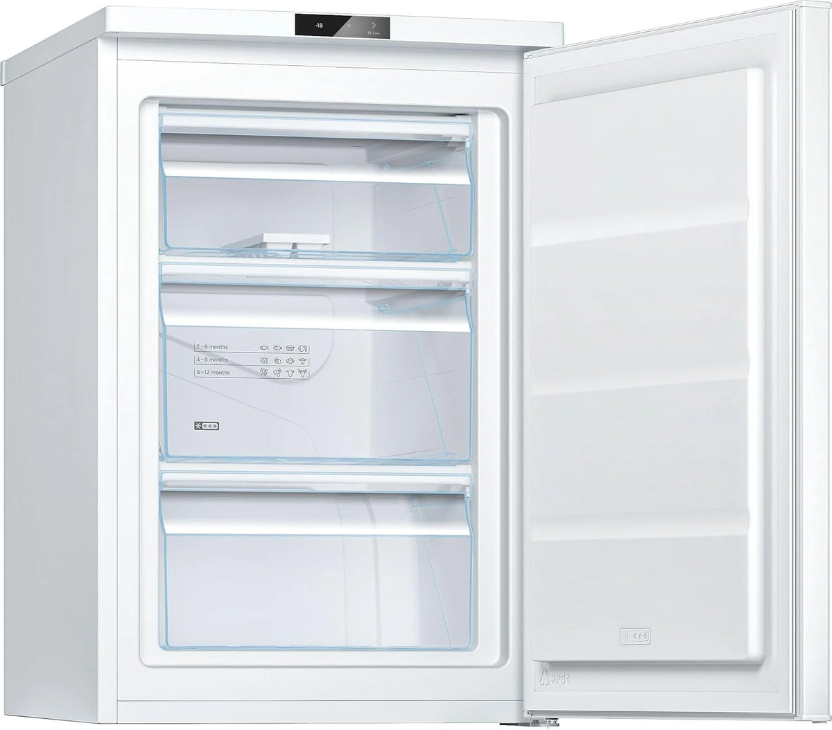 Bosch GTV15NWEB - Vrijstaande vriezer (serie 2 - 83 l, 3 vrieslades, 85 x 56 cm), wit