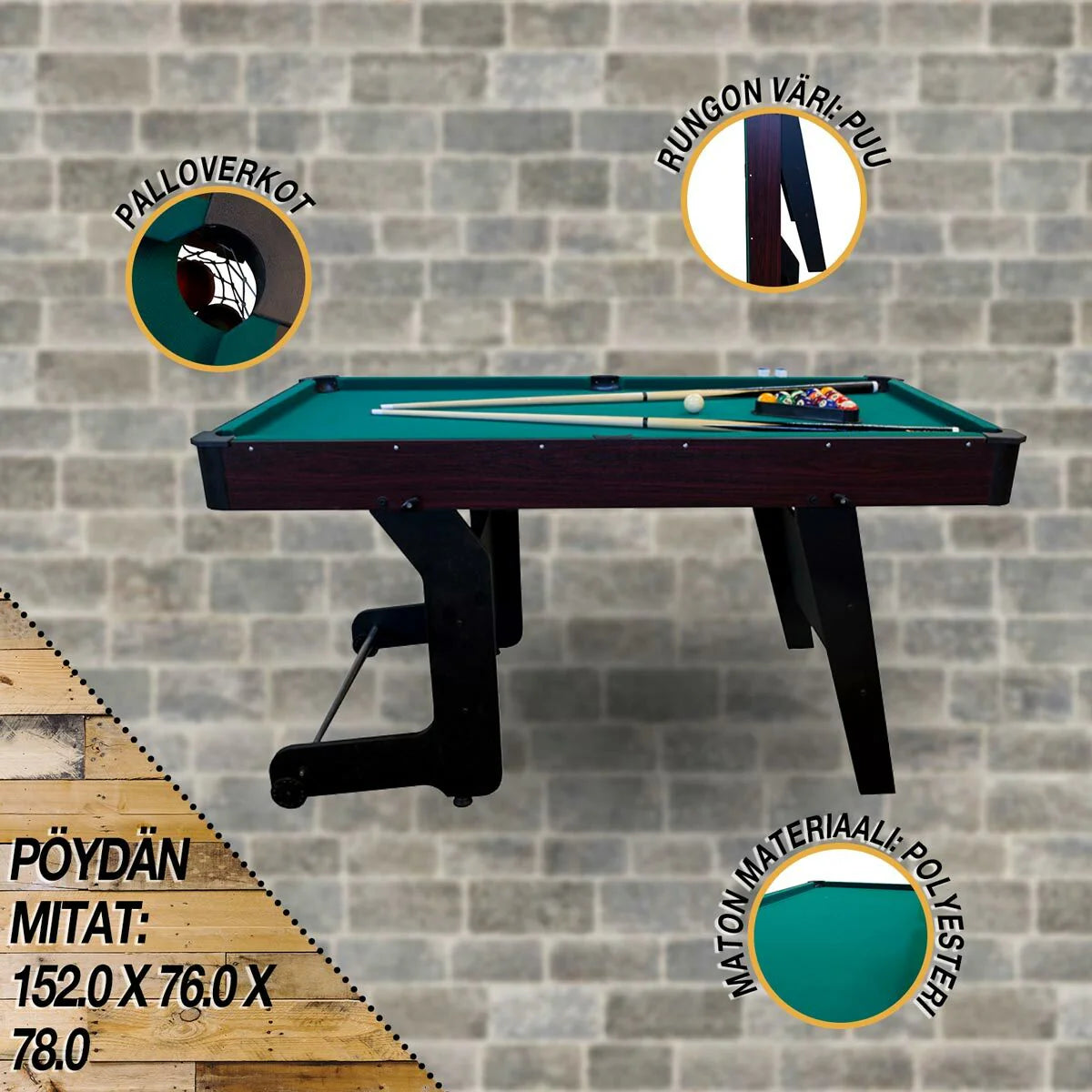 Stół bilardowy składany Blackwood Junior 5'