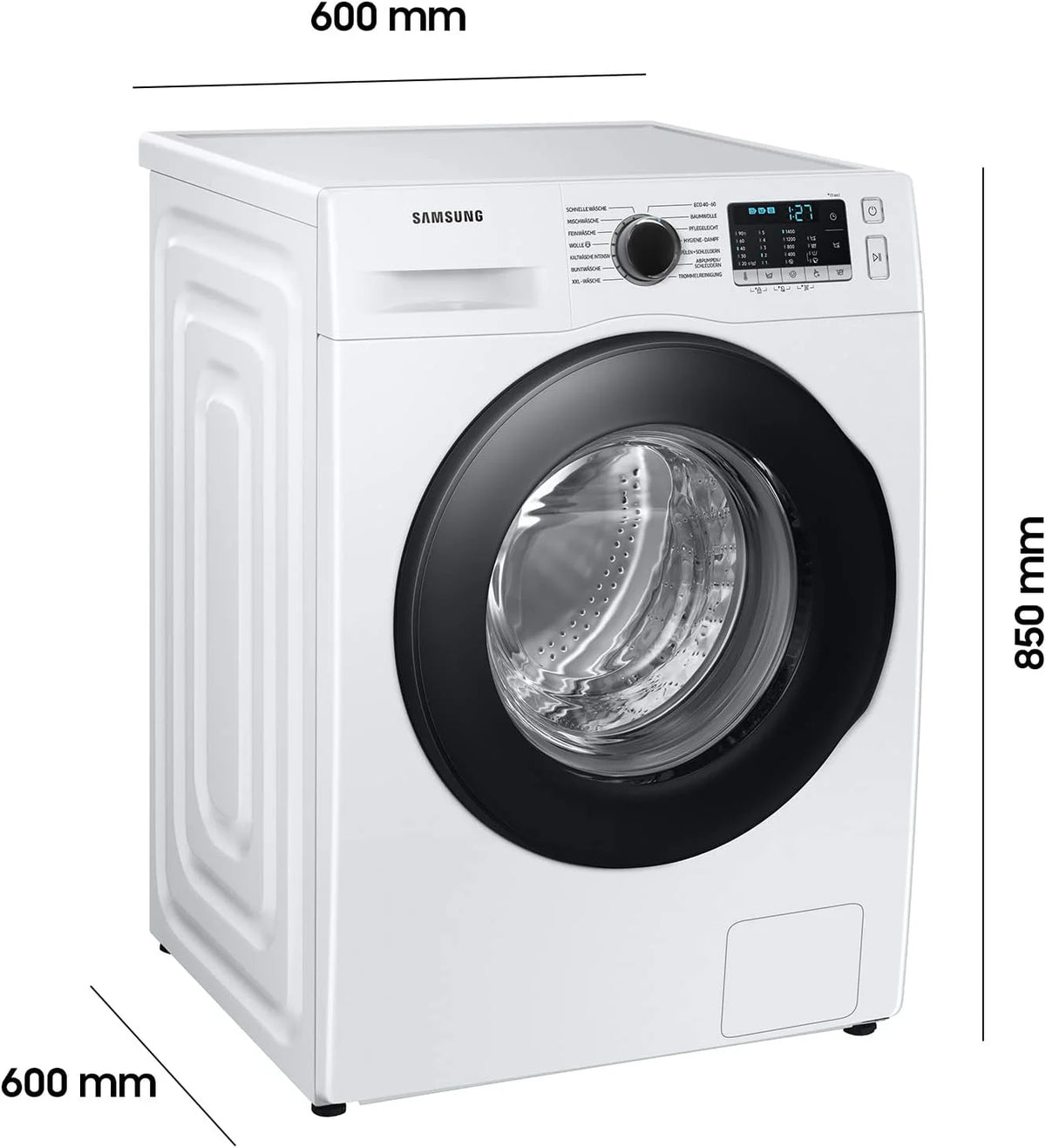 Pralka Samsung WW90T4048EE/EG, 9 kg, 1400 obr./min, Ecobubble, program higienicznej pary, funkcja intensywnego usuwania plam, silnik z cyfrowym inwerterem, kolor biały