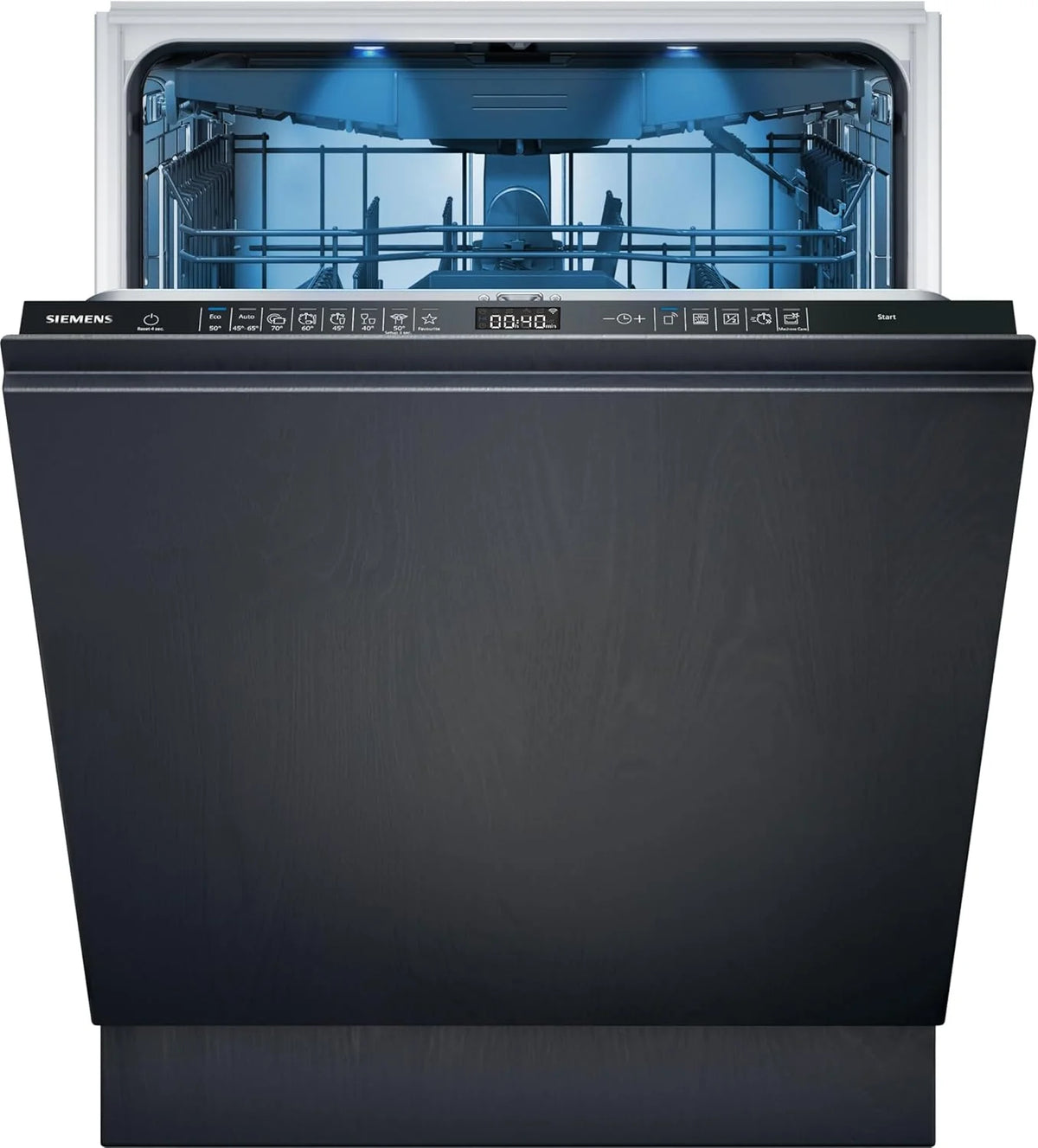 Zmywarka Siemens SN63EX06VE, iQ300 Smart, w pełni zintegrowana, 60 cm, szuflada na sztućce, bardzo cicha, varioSpeed, automatyczne otwieranie drzwi, potrójny system koszenia, infoLight, intensiveZone