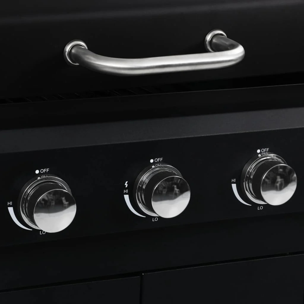 Grill hybrydowy (gazowo-węglowy) VidaXL z 3 palnikami