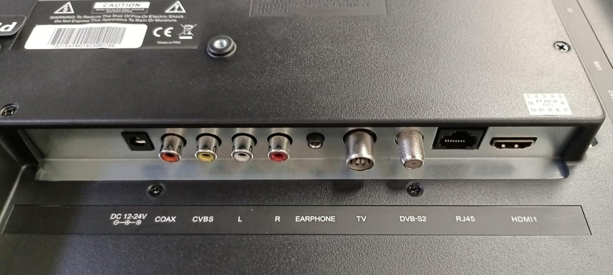 22-calowy telewizor Smart TV z zasilaczem 12 V i 230 V. Android. Full HD. DVB-S2/C/T2/T. Do kamperów, przyczep kempingowych, domów, przyczep kempingowych i łodzi. (22 cale)