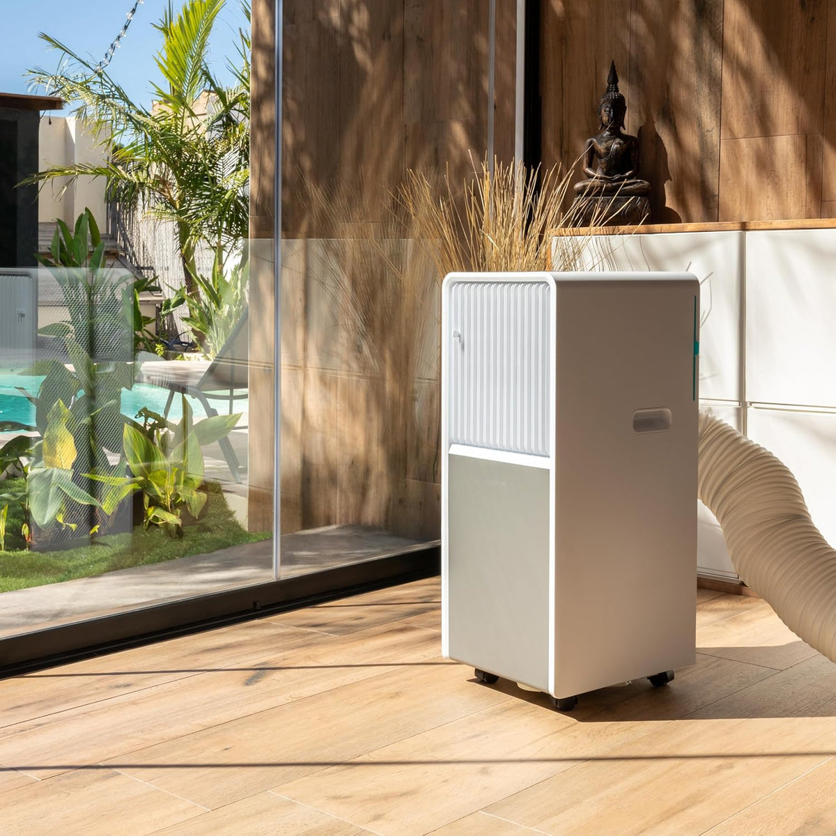 Cecotec ForceClima 9450 Style Heating, przenośna klimatyzacja z pilotem i pompą ciepła, 9000 BTU, ekran dotykowy, wyświetlacz LED, 5 trybów, 2 prędkości, osuszacz powietrza, timer, 16 m², kolor biały