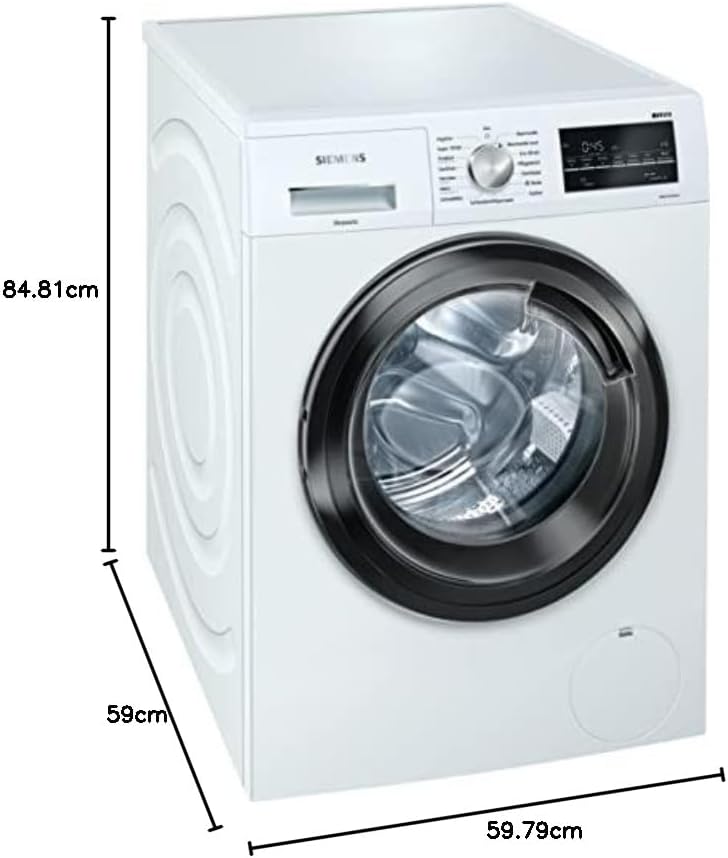 Pralka Siemens WM14G400 iQ500 / 8 kg / C / 1400 obr./min / Program Outdoor / Funkcja VarioSpeed / Funkcja doładowania / AquaStop, Biały/Czarny