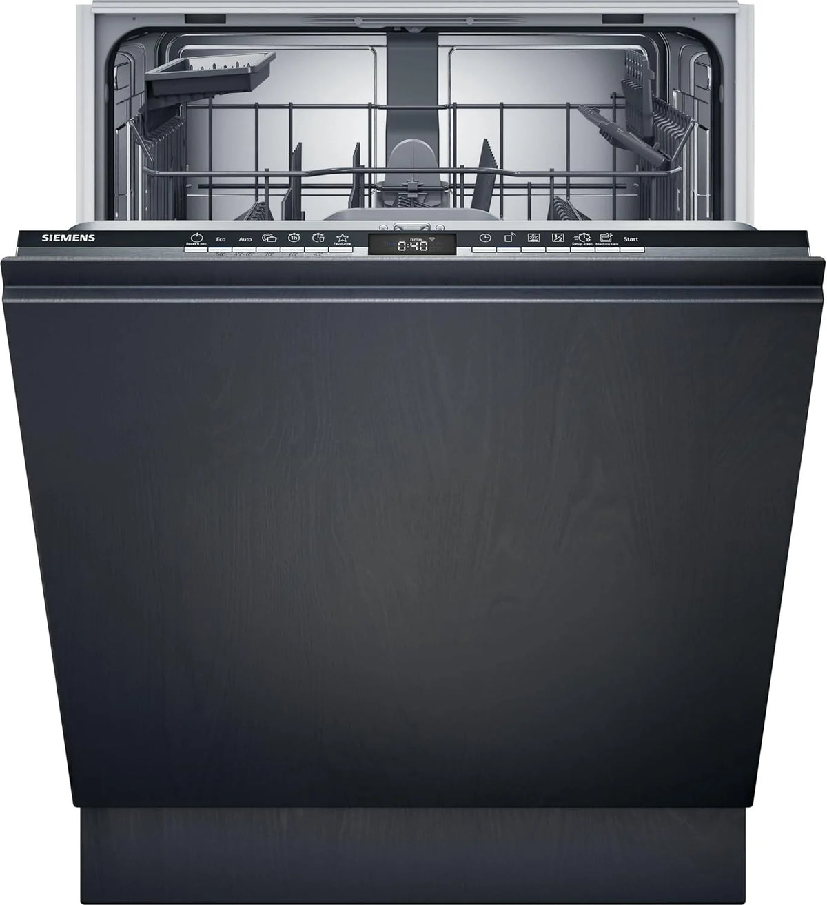 Zmywarka Siemens SN63EX06VE, iQ300 Smart, w pełni zintegrowana, 60 cm, szuflada na sztućce, bardzo cicha, varioSpeed, automatyczne otwieranie drzwi, potrójny system koszenia, infoLight, intensiveZone