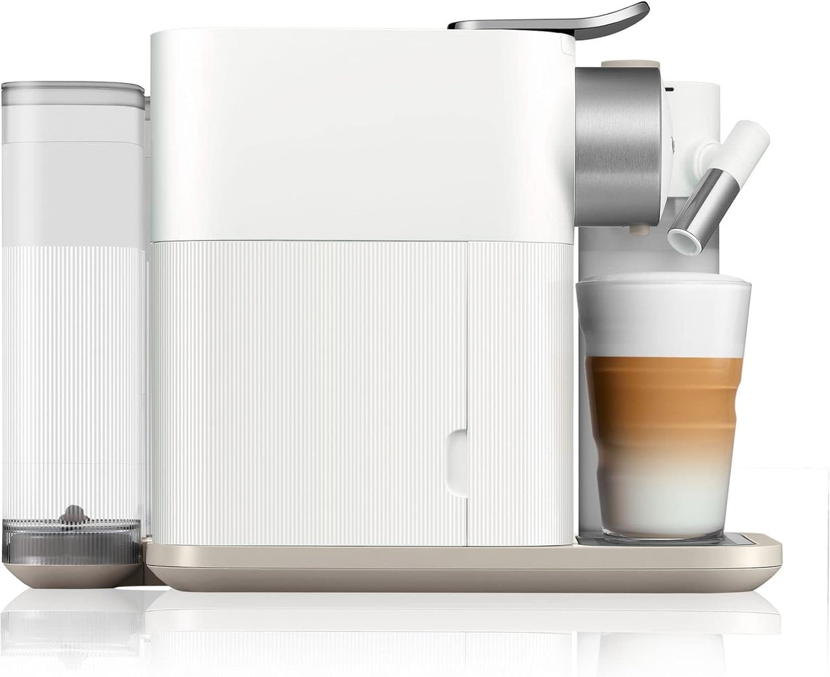 Ekspres kapsułkowy Nespresso De'Longhi EN640.W Gran Lattissima z automatycznym systemem dozowania mleka, ciśnienie 19 barów, 1400 W, biały