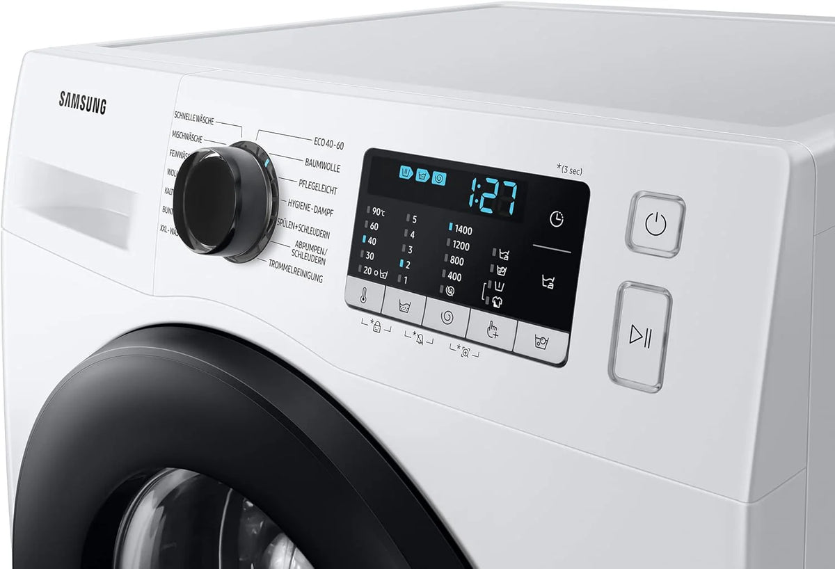 Pralka Samsung WW90T4048EE/EG, 9 kg, 1400 obr./min, Ecobubble, program higienicznej pary, funkcja intensywnego usuwania plam, silnik z cyfrowym inwerterem, kolor biały