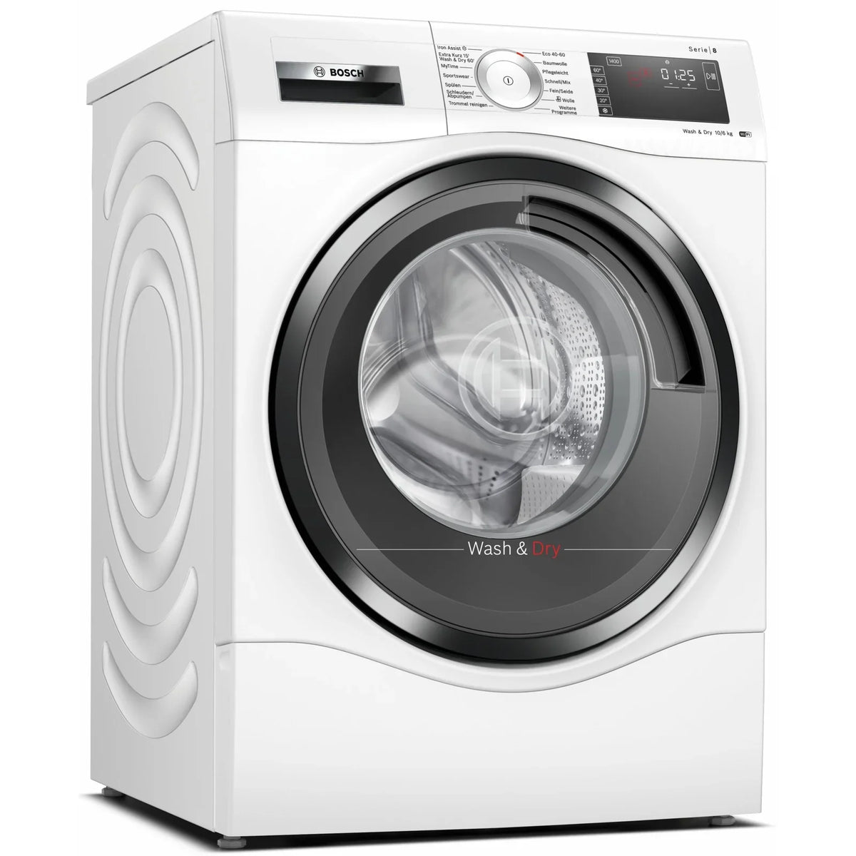 Pralko-suszarka Bosch Series 8 WDU28513, 10/6 kg, 1400 obr./min, czarno-szara