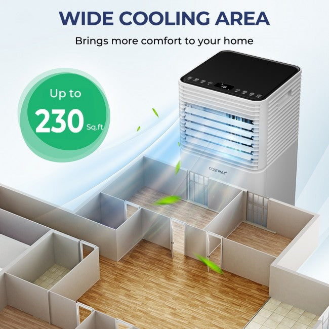 Klimatyzator przenośny 3 w 1 o mocy 8000 BTU z osuszaczem powietrza i trybem wentylatora