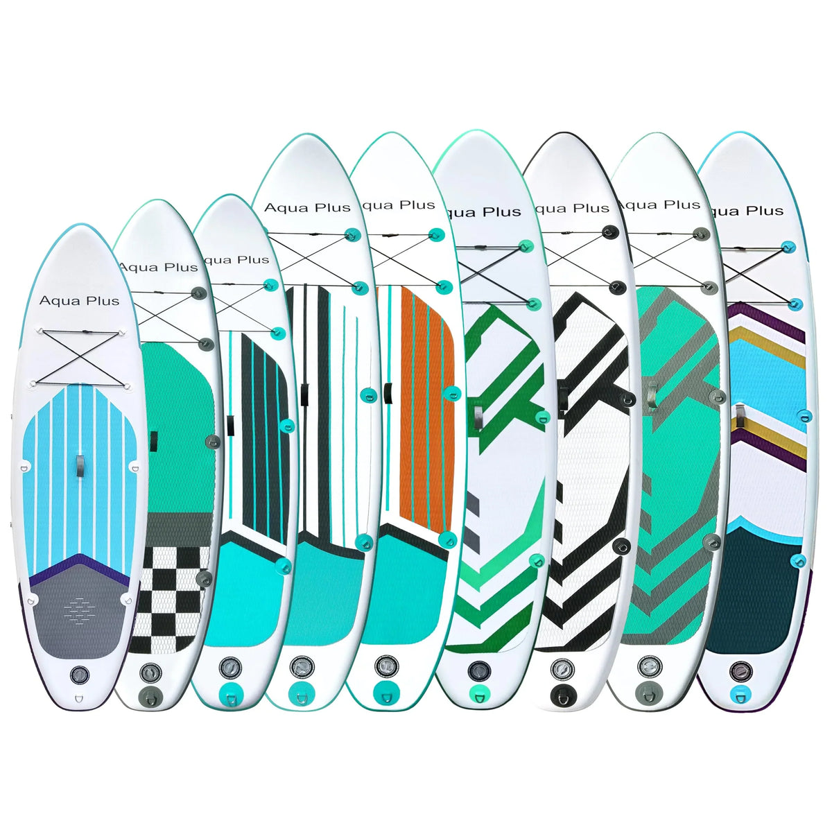 Aqua Plus 2025 opblaasbaar SUP-board – 15 cm dik, voor gebruikers van alle niveaus; set met pomp en draagtas (voor tieners en volwassenen)