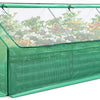 Raised Garden Bed Galvanized Raised Beds for Gardening Vegetables with Cover 8x4x1 ft Metal Planter Box Outdoor Use (Clear)