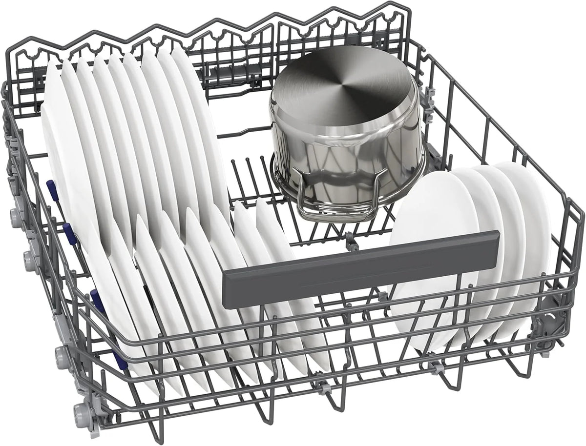 Zmywarka Siemens SN63EX06VE, iQ300 Smart, w pełni zintegrowana, 60 cm, szuflada na sztućce, bardzo cicha, varioSpeed, automatyczne otwieranie drzwi, potrójny system koszenia, infoLight, intensiveZone