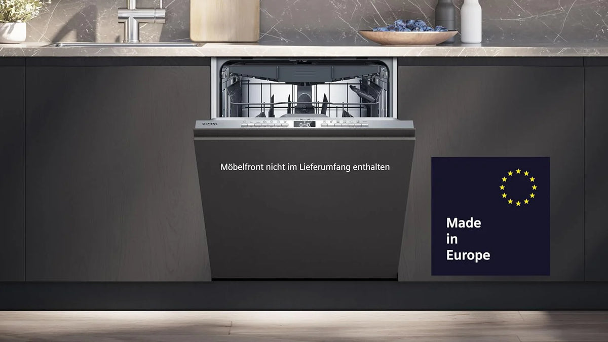 Zmywarka Siemens SN63EX06VE, iQ300 Smart, w pełni zintegrowana, 60 cm, szuflada na sztućce, bardzo cicha, varioSpeed, automatyczne otwieranie drzwi, potrójny system koszenia, infoLight, intensiveZone