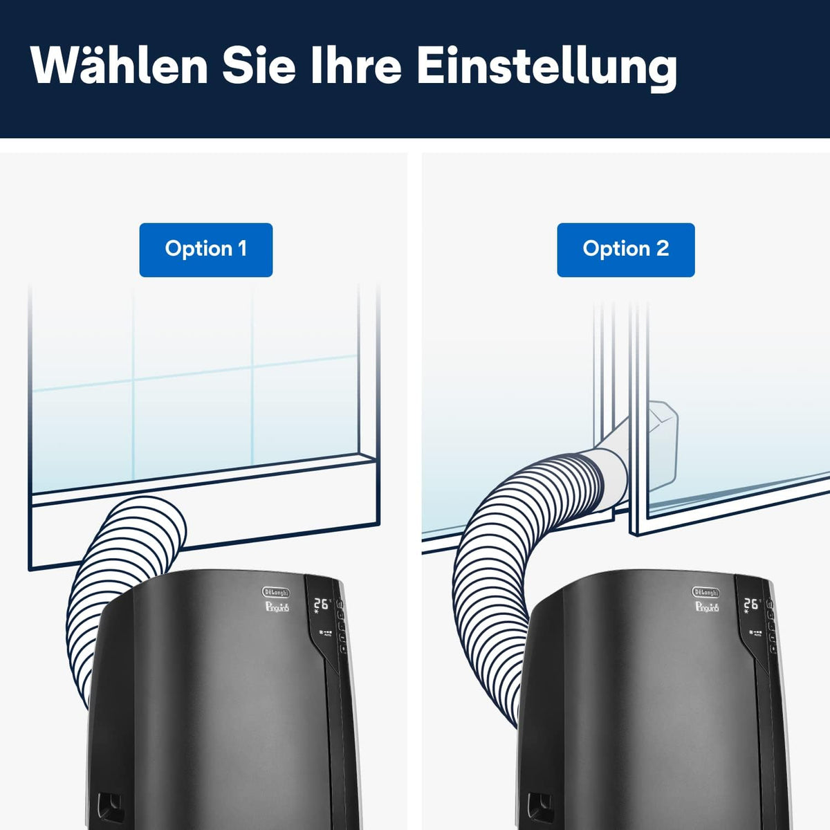De'Longhi Pinguino PAC EL112 CST WiFi, przenośna klimatyzacja z technologią MyEcoRealFeel do pomieszczeń o kubaturze do 110 m³, 11 000 BTU/h, 2,9 kW, 63 dB, funkcja osuszania, A, sterowanie aplikacją i głosem, kolor biały