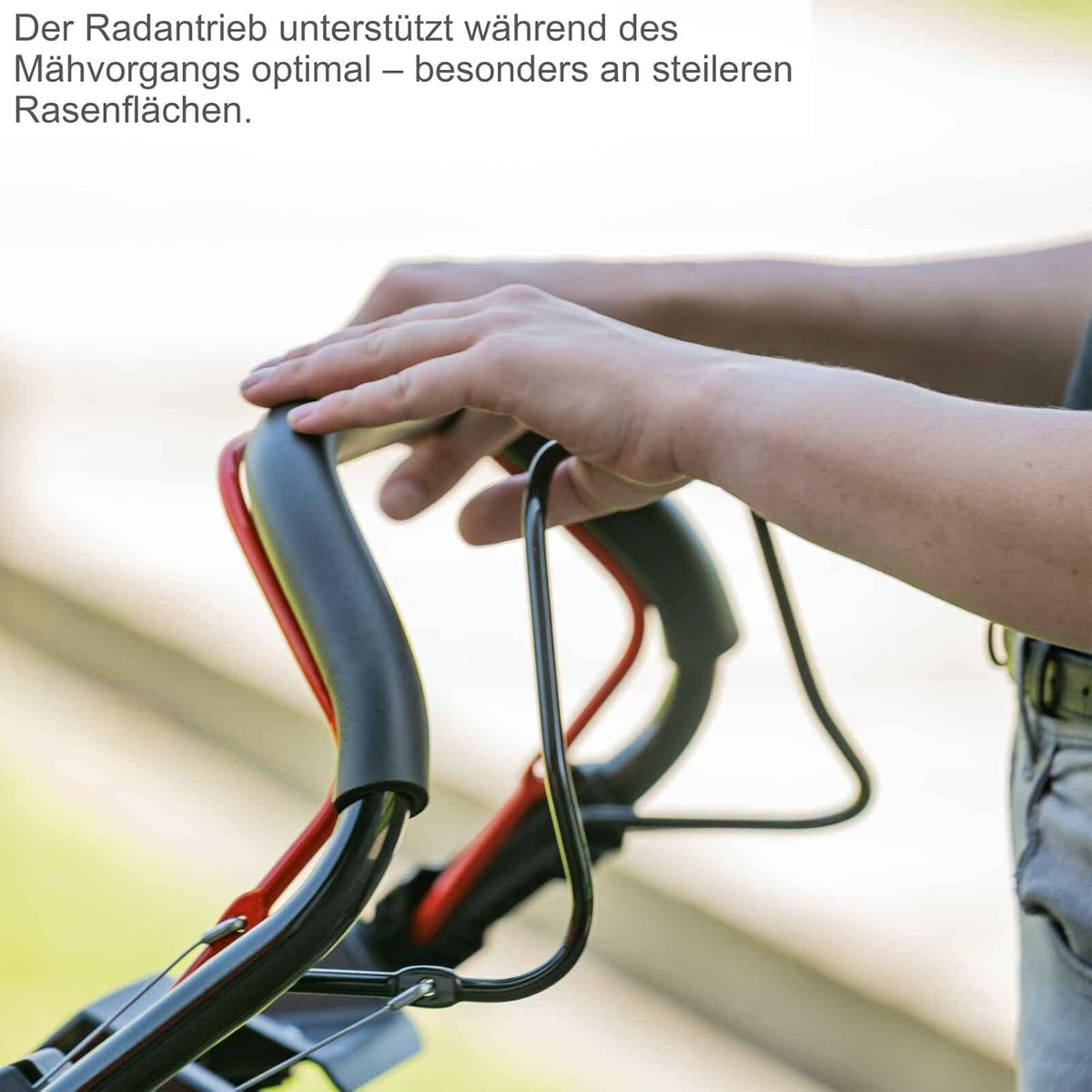 Kosiarka spalinowa Scheppach MS150-46E z rozrusznikiem elektrycznym | Szerokość koszenia 46 cm | Funkcja czyszczenia | Kosz na trawę o pojemności 55 litrów | Obudowa stalowa | 7-stopniowa regulacja wysokości | Funkcja mulczowania | Samojezdna | Wyrzu