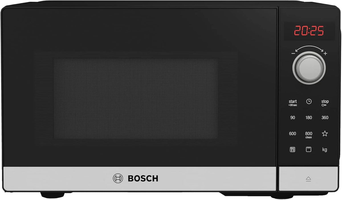 Bosch - Zintegrowana kuchenka mikrofalowa, 800 W, 20 litrów, seria 4, grill, czarny/stal nierdzewna, BEL523MS0