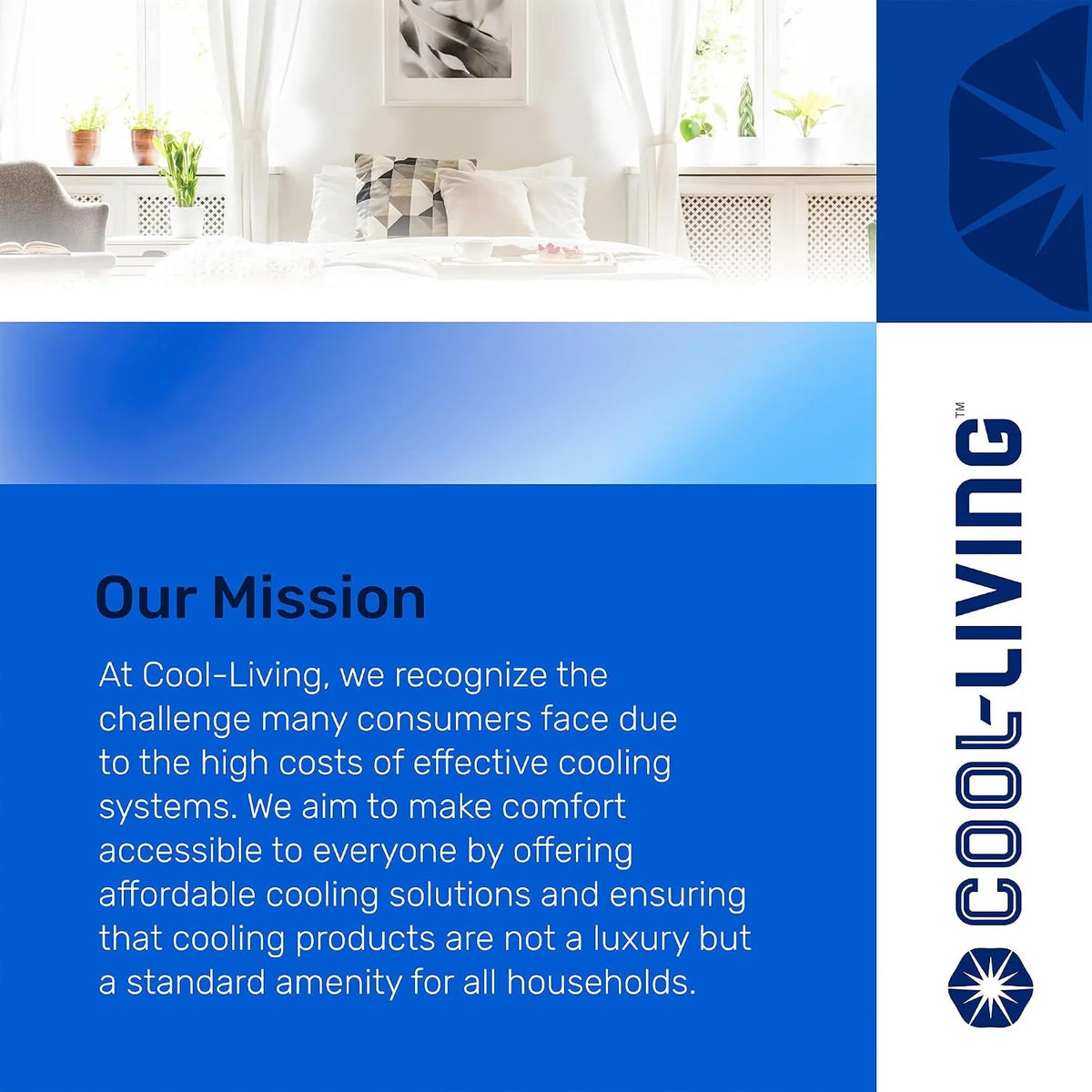 Cool-Living - 6000 BTU kamerairconditioner met montageset en afstandsbediening, koelt ruimtes tot 250 vierkante meter, wit