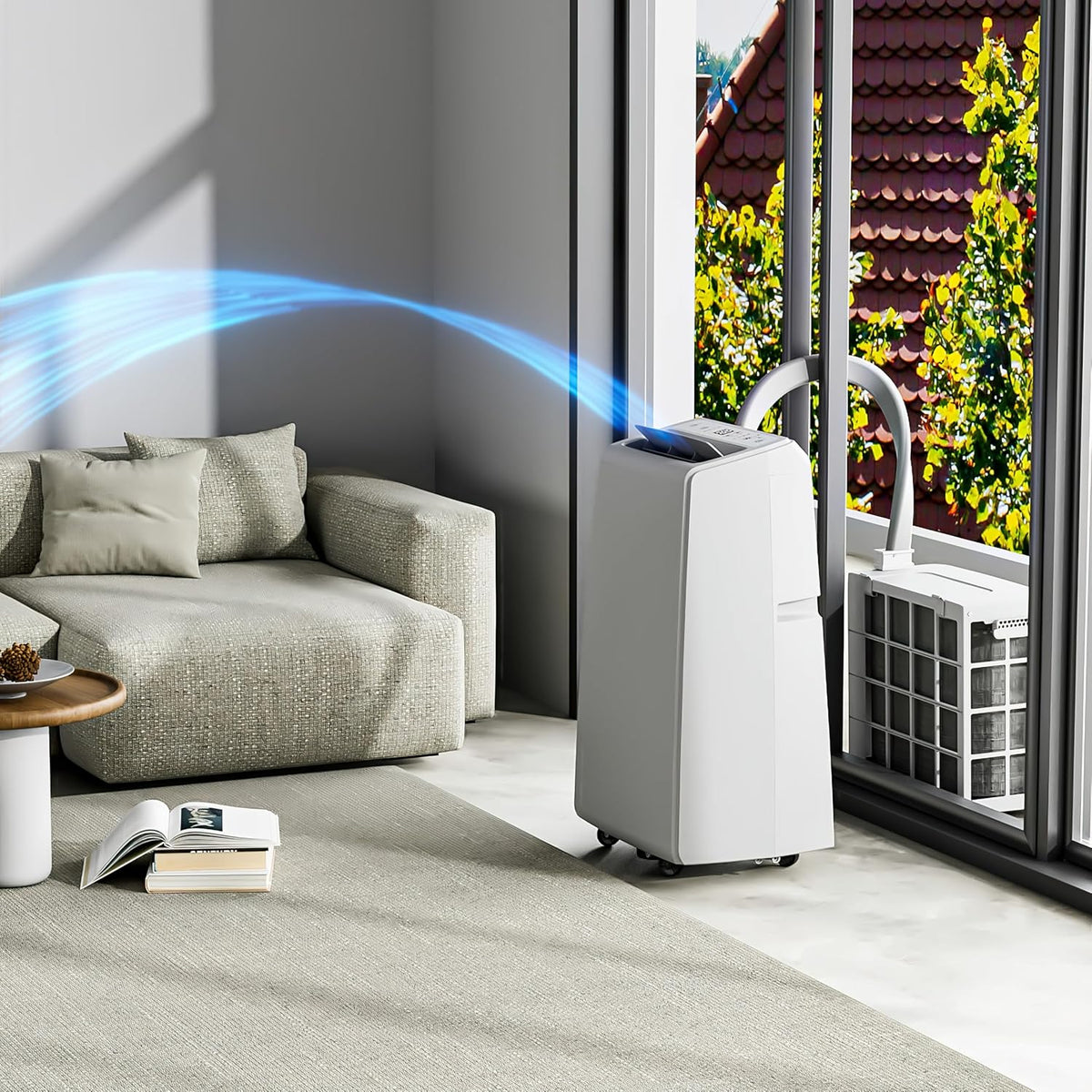 Mobilny klimatyzator typu split z Wi-Fi, 12 000 BTU