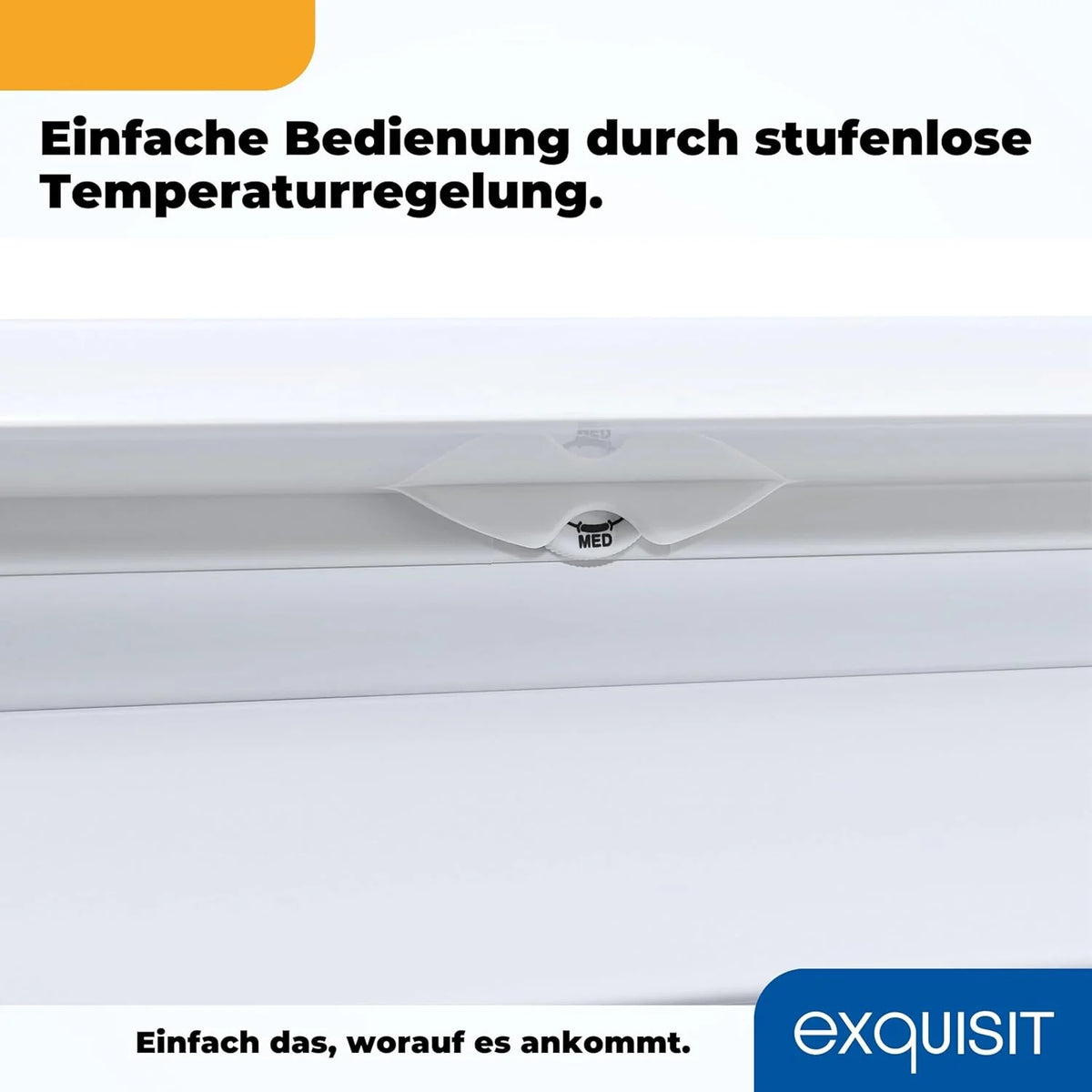 Exquisite staande vriezer, 87 liter, 4 sterren, energieklasse D, wit, 3 lades, handmatige ontdooiing, instelbare thermostaat, omkeerbare deur, 40 dB, verbruik 132 kWh/jaar, 85,5 x 54,5 x 58 cm