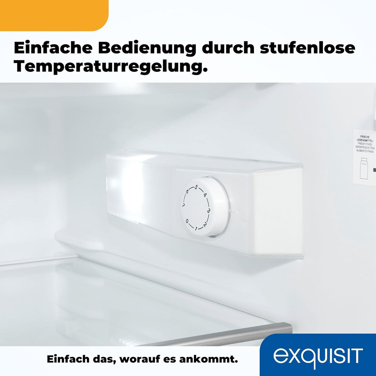 Lodówka Exquisit z zamrażalnikiem, 120 litrów, zamrażalnik 4-gwiazdkowy, wolnostojąca, KS516-4-H-010D biała