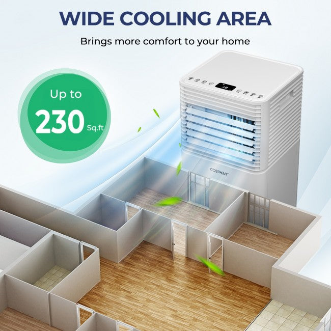 Klimatyzator przenośny 3 w 1 o mocy 8000 BTU z osuszaczem powietrza i trybem wentylatora