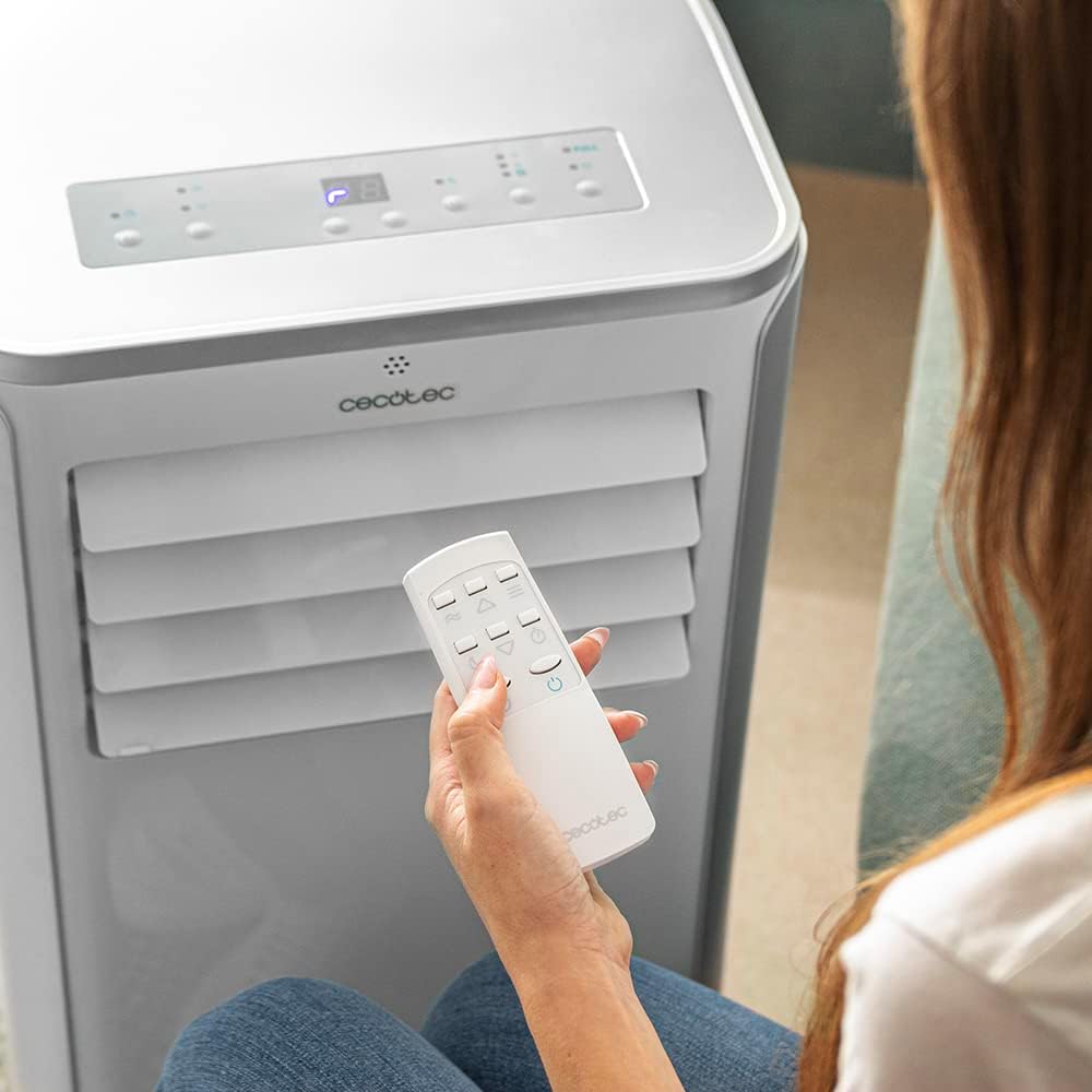 Cecotec ForceClima 9100 Przenośna klimatyzacja z pilotem. 9000 BTU, niskie zużycie energii, wyświetlacz LED, 4 tryby, 2 prędkości, zasięg 20-25 m²
