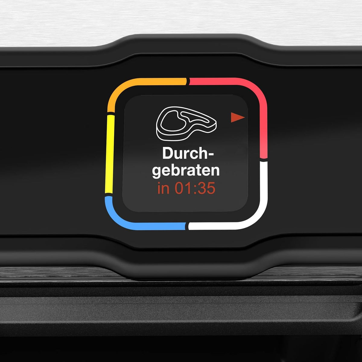Grill kontaktowy Tefal OptiGrill Elite, 12 programów, wyświetlacz cyfrowy ze wskaźnikiem poziomu wysmażenia, wyjmowane płyty, grill elektryczny, stal nierdzewna, GC750D16