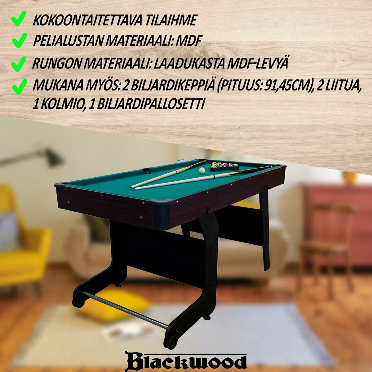 Stół bilardowy składany Blackwood Junior 5'