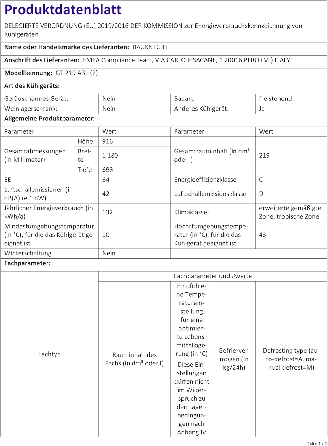 Zamrażarka skrzyniowa Bauknecht GT 219 A3+ / Pojemność: 215 l / Funkcja szybkiego zamrażania (Super Freeze) / SpaceMax / Oświetlenie wnętrza / Oszczędność energii ECO / Blokada rodzicielska