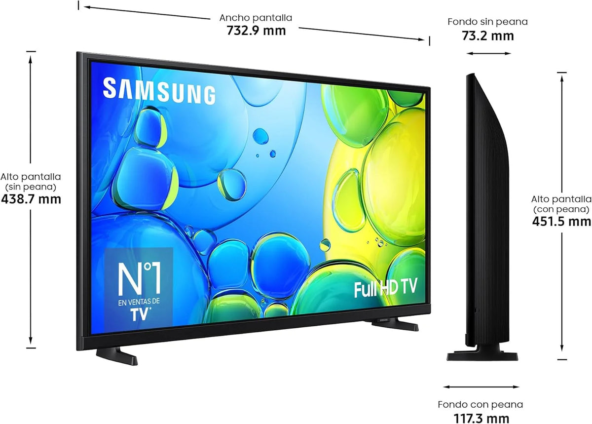 Samsung 32-inch Full HD F6005 Smart TV Plus, OTS Lite, HDR Knox-beveiliging, UHD 4K-weergave