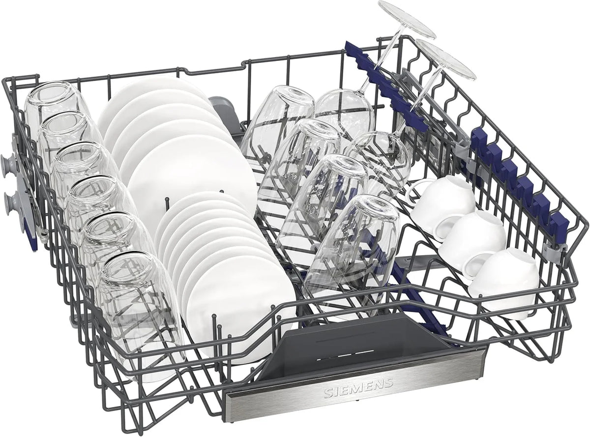 Zmywarka Siemens SN63EX06VE, iQ300 Smart, w pełni zintegrowana, 60 cm, szuflada na sztućce, bardzo cicha, varioSpeed, automatyczne otwieranie drzwi, potrójny system koszenia, infoLight, intensiveZone