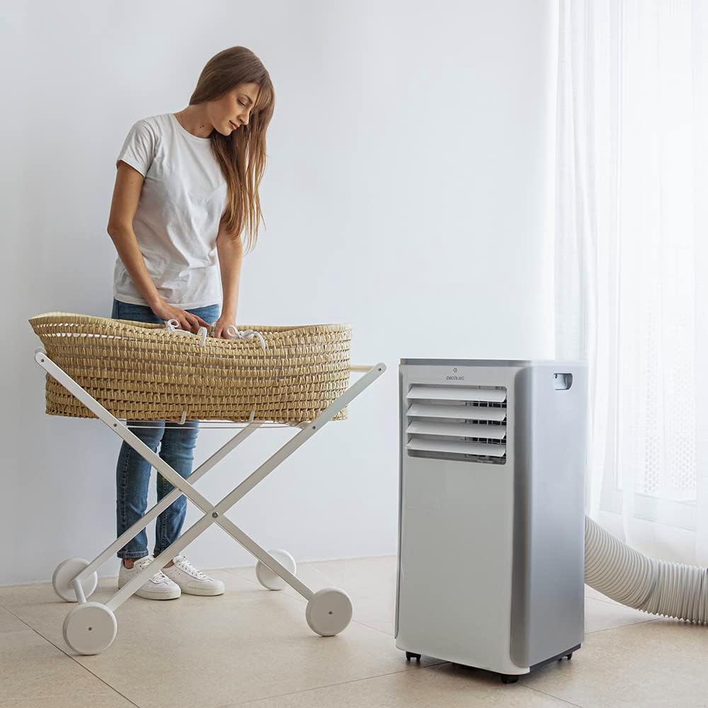 Cecotec ForceClima 9100 Przenośna klimatyzacja z pilotem. 9000 BTU, niskie zużycie energii, wyświetlacz LED, 4 tryby, 2 prędkości, zasięg 20-25 m²