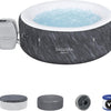 Large Round 2 to 4 Person Inflatable Hot Tub Portable Outdoor Spa with 120 AirJets and EnergySense Cover, Grey
